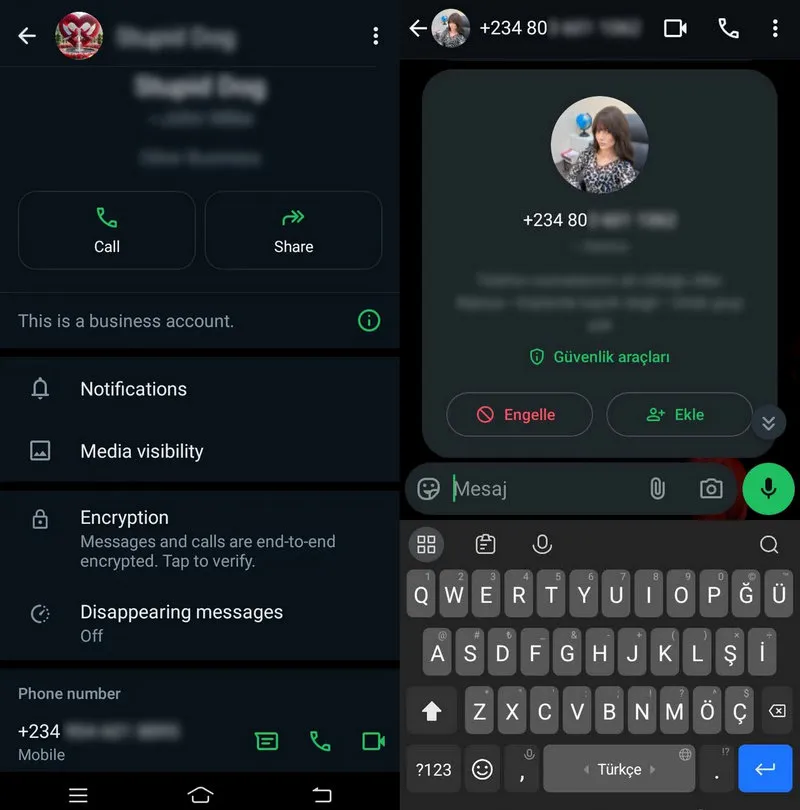 call scams from 234 country code whatsapp