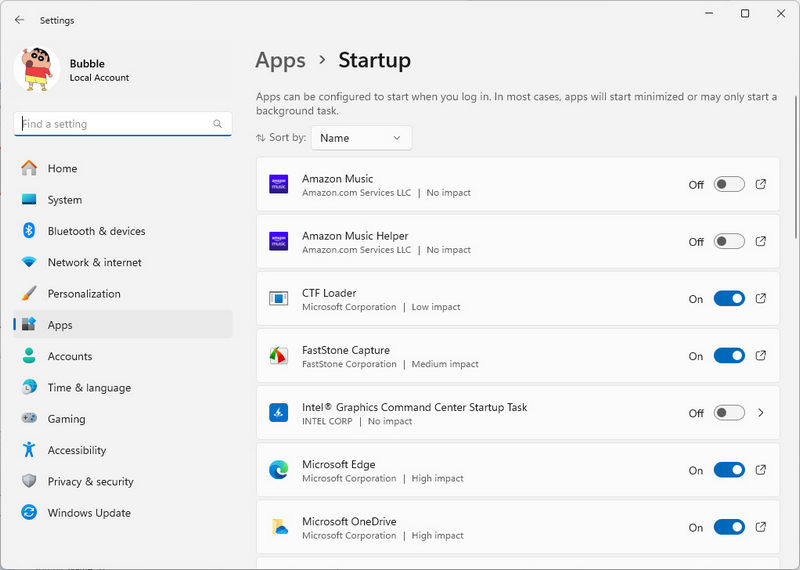 check startup apps in in windows 11