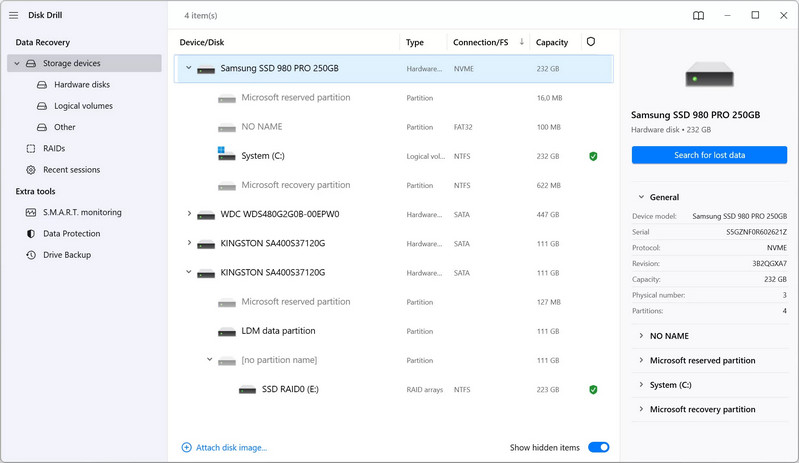 data recovery software for windows: disk drill