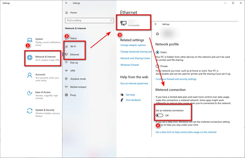 enable metered connection