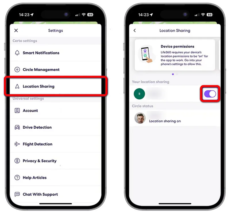 pause location on life360