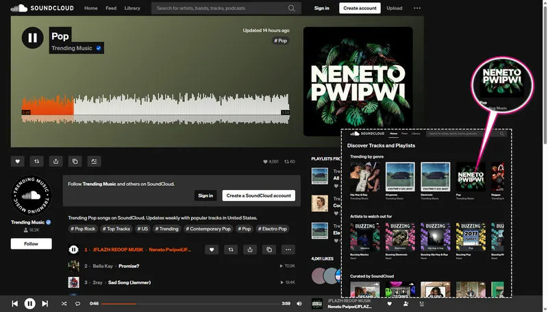 Unblocked Music Sites for School: soundcloud