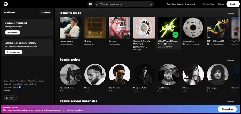 Unblocked Music Sites for School: spotify
