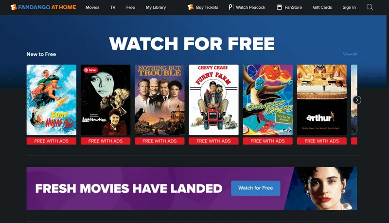 Fandango at Home (Vudu) Free