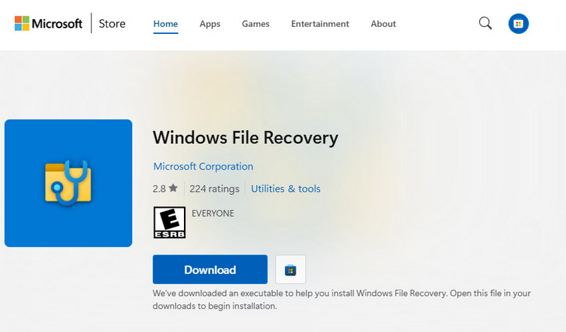 download windows files recovery