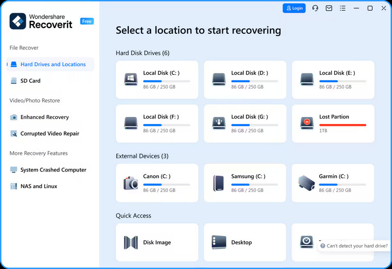 data recovery software for windows: wondershare recoverit