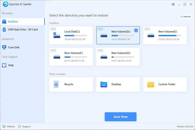 syncios d-savior pc recovery