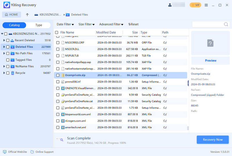 recover deleted files from disk