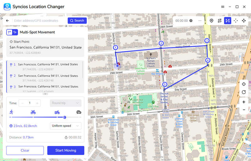 choose multi spots as you like