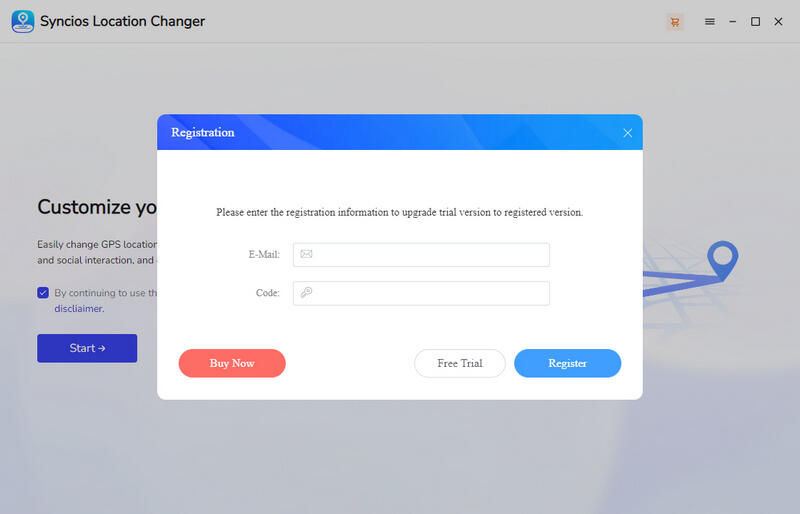 Register Syncios Location Changer