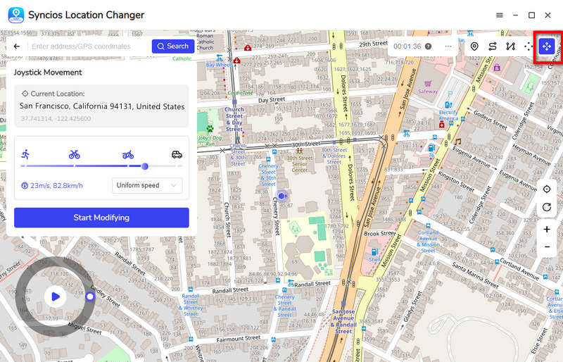 select joystick mode
