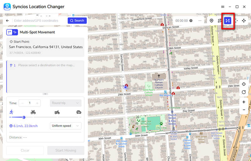 select multi-spot mode