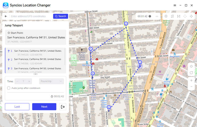 start to jump teleport