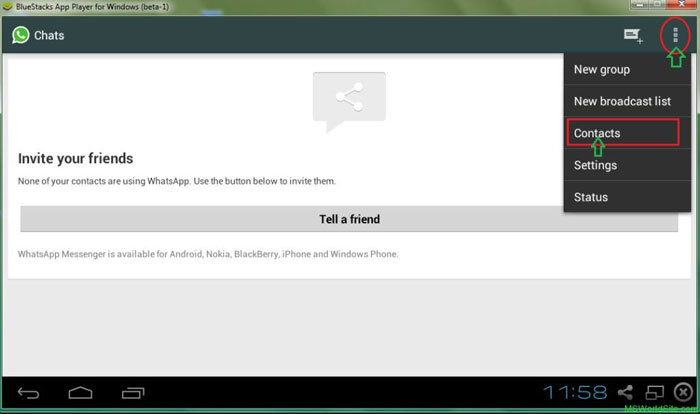use whatsapp on Pc with Bluestacks android emulator