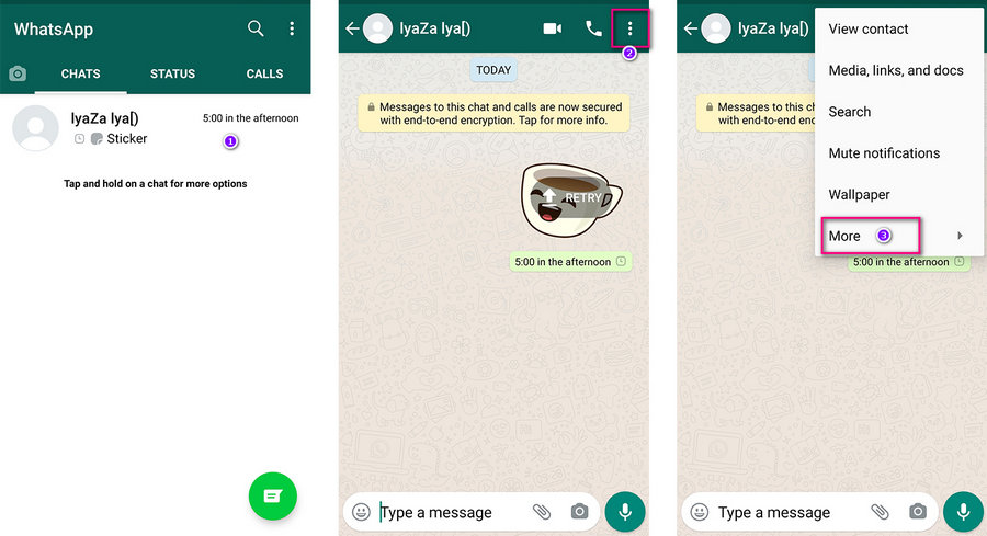 choose whatsapp messages to export