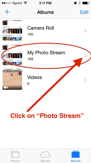 delete photos from iCloud photo stream