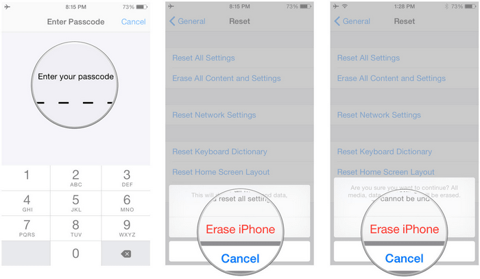 what does reset encrypted data on iphone mean