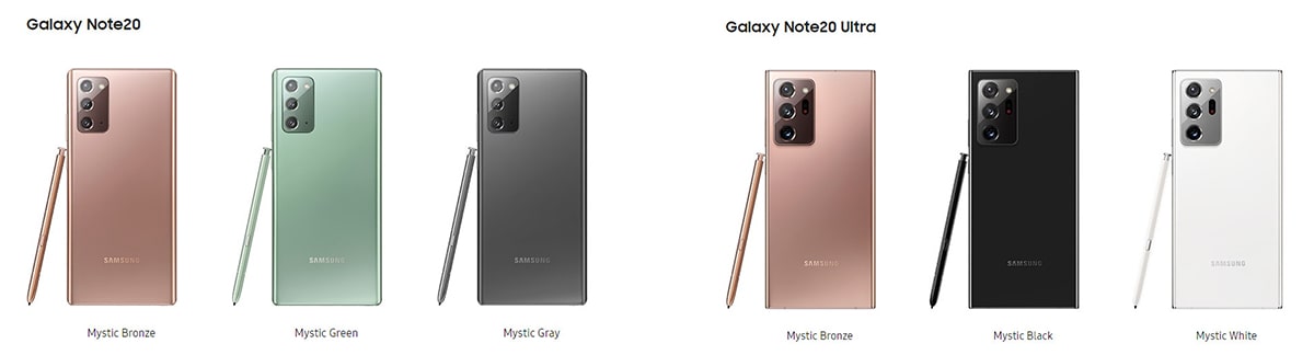Samsung Galaxy Note 20 and Samsung Galaxy Note 20 Ultra