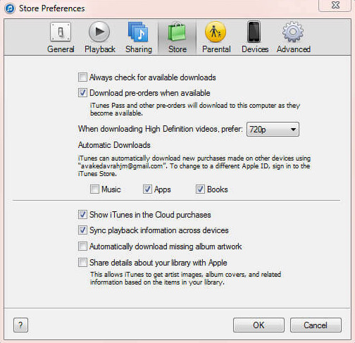 Sync appin itunes library from pc to pc