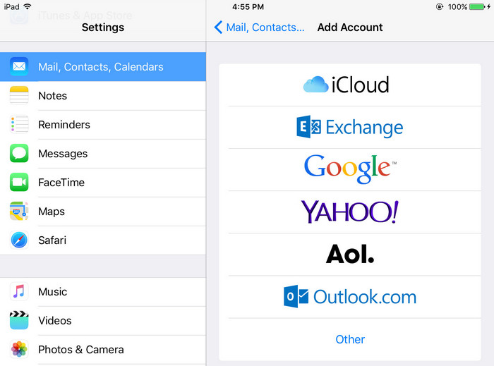 sync iPhone 12 contacts to outlook via settings