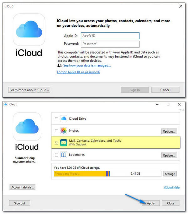 sync icloud contacts with outlook mac