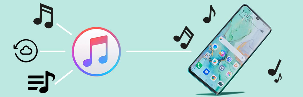 transfer itunes library music to huawei p30