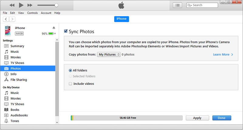 use itunes to backup iphone 11 photos to computer