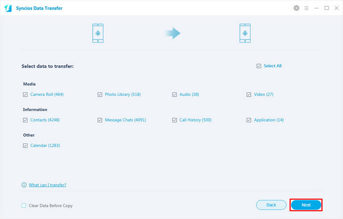 transfer data from Huawei to Huawei P40