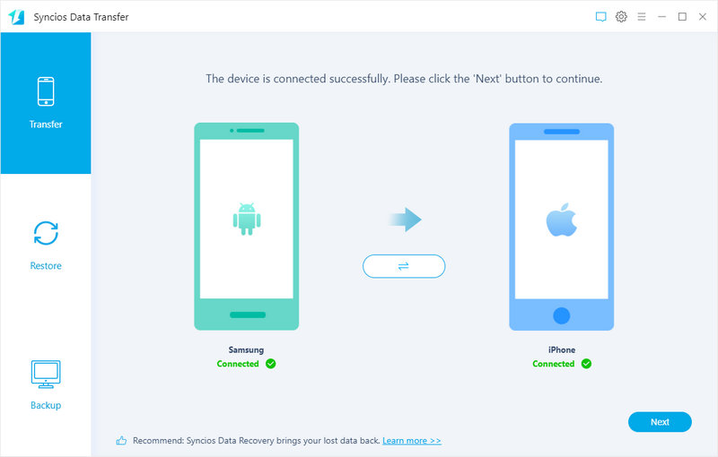 Samsung Galaxy note 4 to iPhone 6 Data Transfer