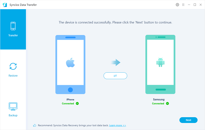 iPhone to Samsung Galaxy Note 20 phone transfer