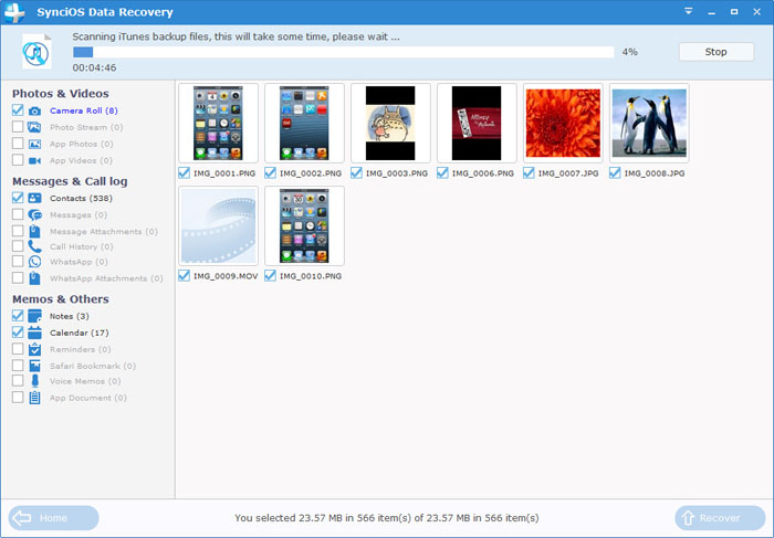 Preview your contacts from iTunes Backup File
