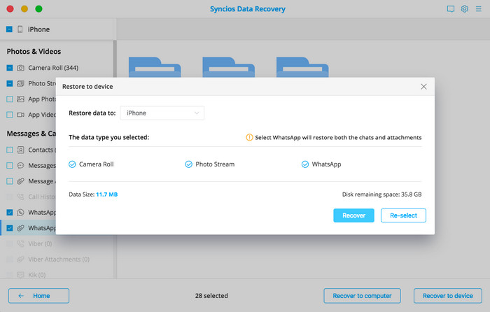 syncios data recovery mac