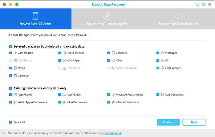 syncios data recovery reddit