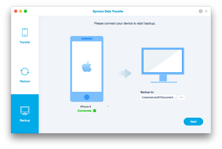 Transfer data from iPhone to Mac