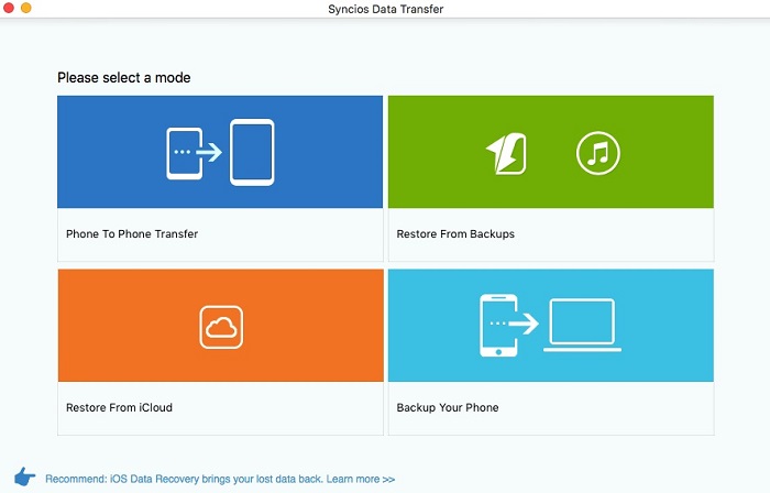 Syncios Samsung Data Transfer Homepage