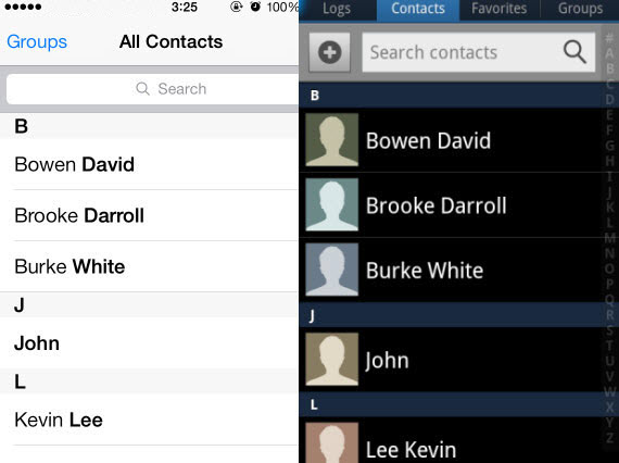 Copy iPhone Contacts to Samsung