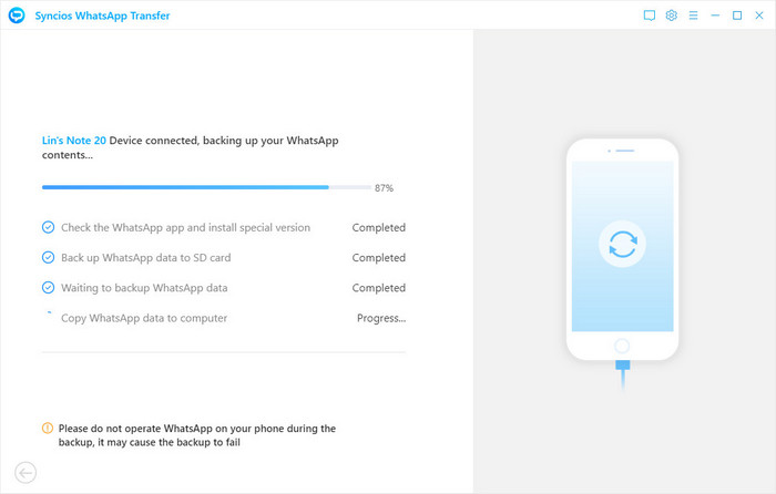 backup phone WhatsApp data