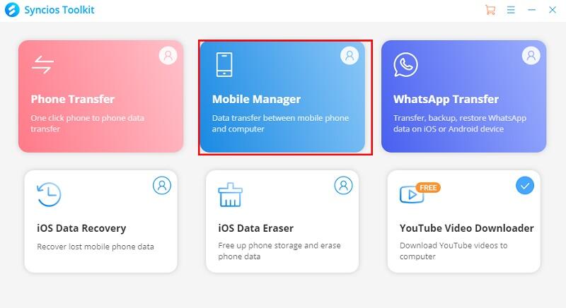 mobile manager interface