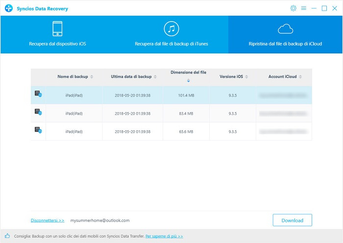 recover lost data from iCloud backup files