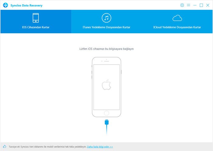 connect ios device to ios data recovery